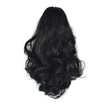 Natural Short Curly Hair Clip-on Pear Blossom Roll Horsetail Wig
