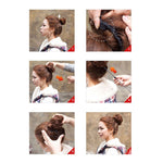 ウィッグお団子花形ヘアパッケージ ヘアディスク（栗色）