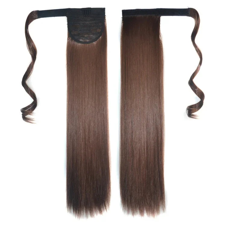 6# インビジブルシームレス包帯スタイルウィッグ ロングストレートヘアウィッグ ポニーテール, 6#