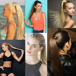 16# Invisible Seamless Bandage-style  Wig Long Straight Hair Wig Ponytail, 16#