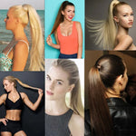 18# インビジブルシームレス包帯スタイルウィッグ ロングストレートヘアウィッグ ポニーテール, 18#