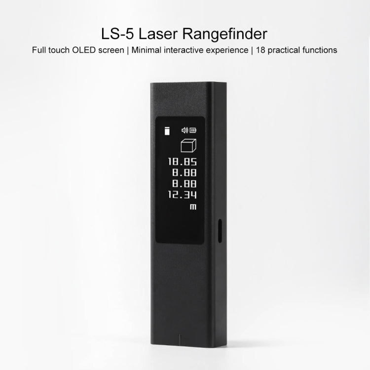 オリジナル Xiaomi Youpin DUKA LS5 タッチスクリーン 高精度赤外線レーザー距離計