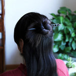 クラシックグリーンサンダルウッド古代ヘアピン ヘアコスチュームヘッドドレス-バンユエ翡翠の花＋ギフトボックス、ギフトボックスの色はランダム、グリーンサンダルウッドバンユエ翡翠の花 ホワイト