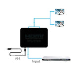 4K HDMIスプリッター フルHD 1080pビデオ HDMIスイッチャー 1x2分配 アンプ デュアルディスプレイ HDTV DVD PS3 Xbox対応、4K HDMI（ブラック）、4K HDMI（ホワイト）