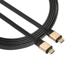 1m HDMI 2.0（4K）30AWG 高速18Gbps 金メッキコネクター HDMIオス-オス フラットケーブル、長さ：1m
