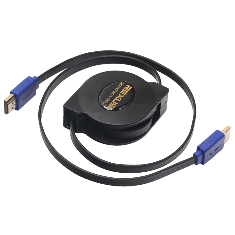 1.8m HDMI 1.4 (1080P) 金メッキコネクター HDMIオス- HDMIオス 伸縮フラットケーブル、長さ: 1.8m