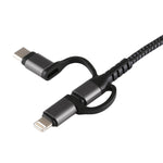 3in1 マイクロUSB＋USB-C / タイプC＋8ピンからHDMI HDTVケーブル