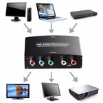 1080P HD HDMIからYPbPrビデオおよびR/Lオーディオアダプターコンバーター、HDMIからYPbPr+R/L