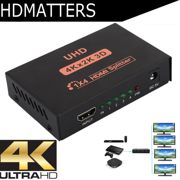 CY10 UHD 4K x 2K 3D 1 x 4 HDMIスプリッター、CY10