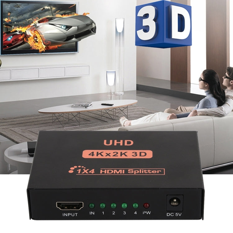CY10 UHD 4K x 2K 3D 1 x 4 HDMIスプリッター、CY10