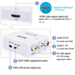 HOWEI HW-2105 ミニAV CVBS/L+RオーディオからHDMIコンバーターアダプター、スケーラー1080P対応、HW-2105 AVからHDMI