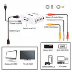 HOWEI HW-2105 ミニAV CVBS/L+RオーディオからHDMIコンバーターアダプター、スケーラー1080P対応、HW-2105 AVからHDMI