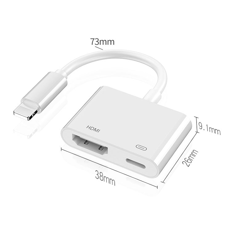 8ピンからHDMI HDTVプロジェクタービデオアダプターケーブル iPhone用、iPhone 8ピン用