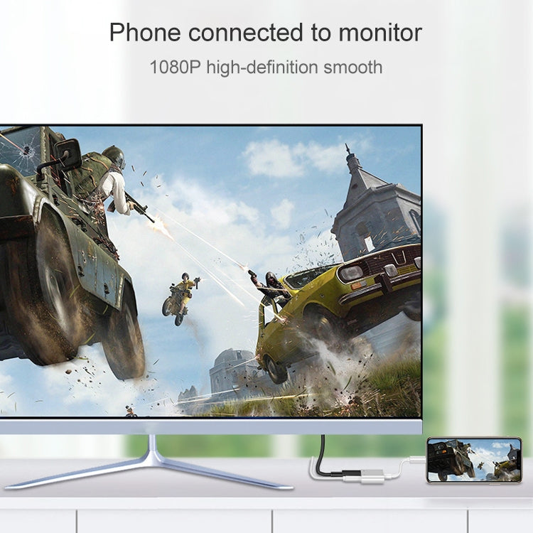 8ピンからHDMI HDTVプロジェクタービデオアダプターケーブル iPhone用、iPhone 8ピン用