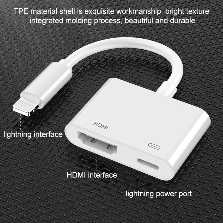 8ピンからHDMI HDTVプロジェクタービデオアダプターケーブル iPhone用、iPhone 8ピン用