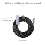 Z36 HDMI オスから USB オス HD ビデオキャプチャカード、ケーブル長さ: 2m、HDMI から USB