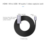 Z36A HDMIオス to USB-C / Type-Cオス HDビデオキャプチャーカード ケーブル長2m HDMI to Type-C