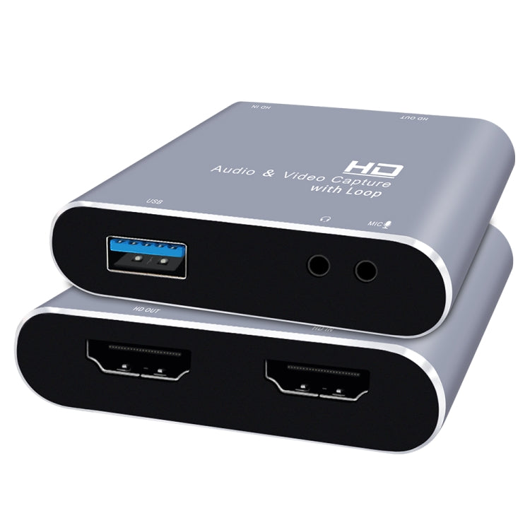 Z37 HDMI メス + マイク から HDMI メス + オーディオ + USB HD ビデオ＆オーディオキャプチャカード ループ付き、Z37