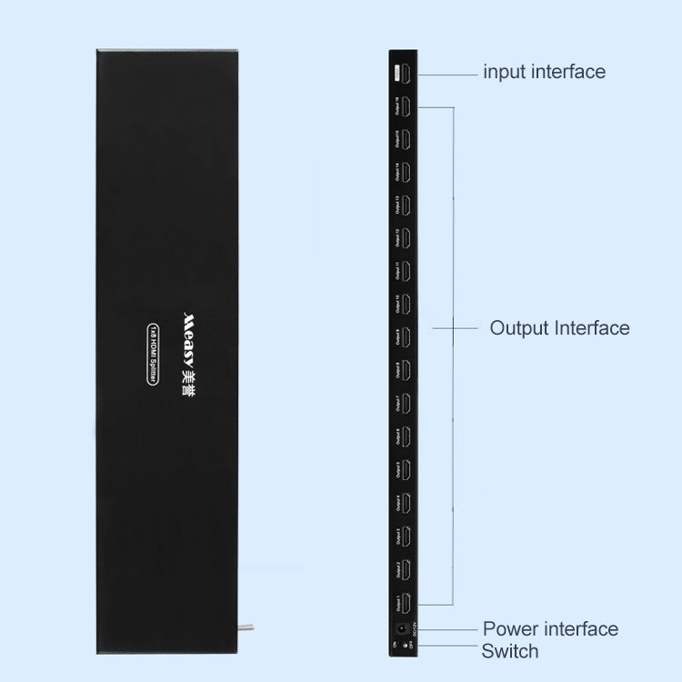 Measy SPH116 1対16 4K HDMI 1080Pスイッチ 同時表示スプリッター、1対16、AUプラグ、1対16、EUプラグ、1対16、UKプラグ、1対16、USプラグ