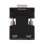 HDMIメスからVGAオス変換器 オーディオ出力付きプロジェクター、モニター、テレビ用、HDMIからVGA+オーディオ