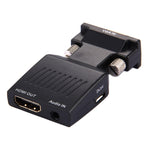 HD 1080P VGAからHDMI+オーディオビデオ出力コンバーターアダプター HDTVモニター・プロジェクター用、VGAからHDMI+オーディオ