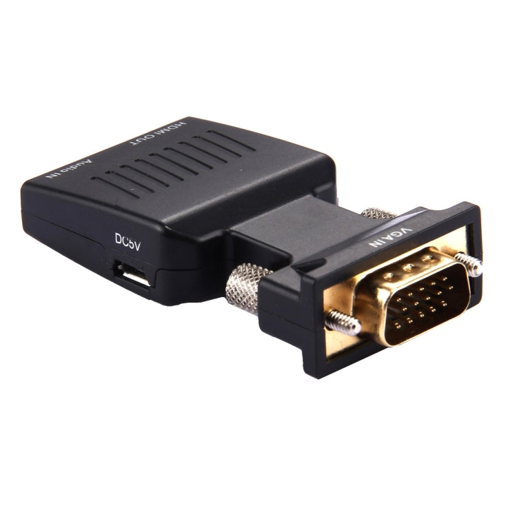 HD 1080P VGAからHDMI+オーディオビデオ出力コンバーターアダプター HDTVモニター・プロジェクター用、VGAからHDMI+オーディオ