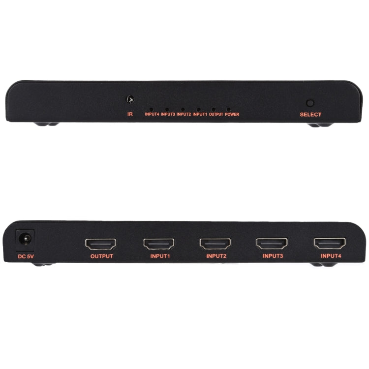4X1 4K/60Hz HDMI 2.0スイッチ リモコン付き、EUプラグ、4X1