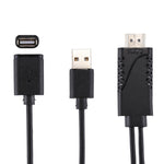 1080P USB 2.0オス＋USB 2.0メスからHDMI HDTV AVアダプターケーブル iPhone / iPad、Androidスマートフォン対応