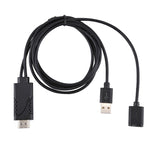 1080P USB 2.0オス＋USB 2.0メスからHDMI HDTV AVアダプターケーブル iPhone / iPad、Androidスマートフォン対応