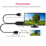 1080P USB 2.0オス＋USB 2.0メスからHDMI HDTV AVアダプターケーブル iPhone / iPad、Androidスマートフォン対応