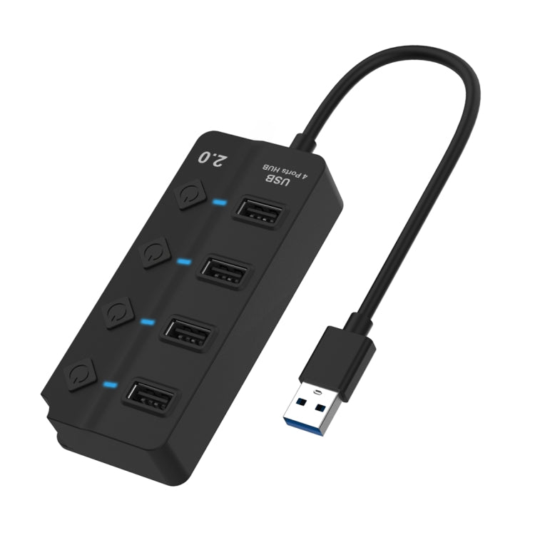 Onten 5301 USB 3.0 オス to 4 USB 2.0 メス スプリッターエクステンダー 独立スイッチ付き、5301