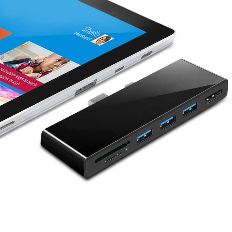 ROCKETEK SK-S5H 3 x USB 3.0 + HDMI + SD / TF メモリーカードリーダーハブ 4K HDMIアダプター、SK-S5H