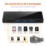 ROCKETEK SK-S5H 3 x USB 3.0 + HDMI + SD / TF メモリーカードリーダーハブ 4K HDMIアダプター、SK-S5H