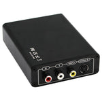HDMI to コンポジット / AV S-ビデオコンバーター RCA CVBS/L/R ビデオコンバーターアダプター、EUプラグ、HDMI to AV + S-ビデオ