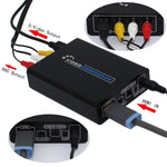 HDMI to コンポジット / AV S-ビデオコンバーター RCA CVBS/L/R ビデオコンバーターアダプター、EUプラグ、HDMI to AV + S-ビデオ