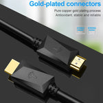 ROCKETEK HDMI01Y-2 HDMI 2.0 4K 30Hz 3D HD 金メッキコネクター HDMIケーブル 全HDMI機器対応、長さ：2m