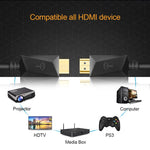 ROCKETEK HDMI01Y-2 HDMI 2.0 4K 30Hz 3D HD 金メッキコネクター HDMIケーブル 全HDMI機器対応、長さ：2m