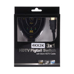 3 in 1 HDMI入力 4K x 2K HDTV ピグテールスイッチアダプター HDMIスプリッター、1 in 3