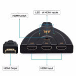 3 in 1 HDMI入力 4K x 2K HDTV ピグテールスイッチアダプター HDMIスプリッター、1 in 3
