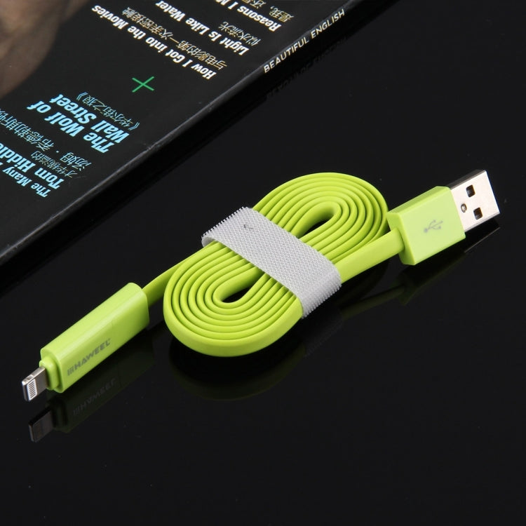 HAWEEL 1m 2イン1マイクロUSB & 8ピンからUSBデータ同期充電ケーブル、2イン1ケーブル2コネクター付き