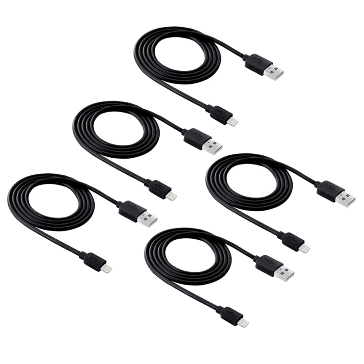 5個セット HAWEEL 1m高速8ピンからUSB同期充電ケーブルキット iPhone、iPad用 5個