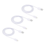 3個セット HAWEEL 1m 高速 8ピン to USB 同期＆充電ケーブルキット iPhone、iPad用、3個入り