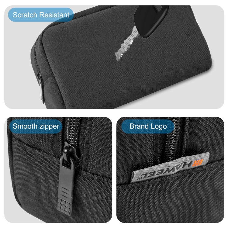 HAWEEL 電子機器オーガナイザー収納バッグ 充電器、モバイルバッテリー、ケーブル、マウス、イヤホン用、サイズ：L、電子オーガナイザー、サイズ：L