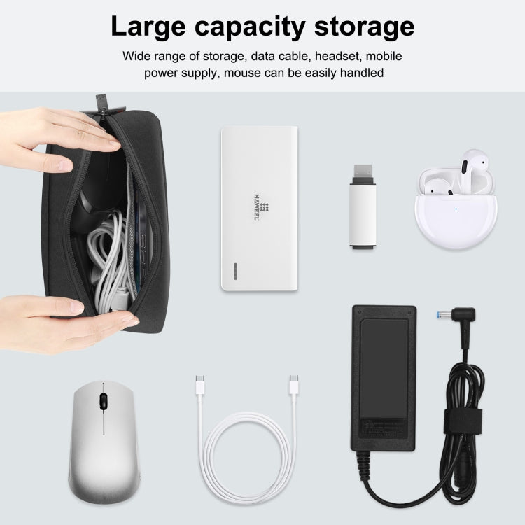 HAWEEL 電子機器オーガナイザー収納バッグ 充電器、モバイルバッテリー、ケーブル、マウス、イヤホン用、サイズ：L、電子オーガナイザー、サイズ：L