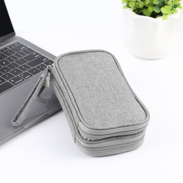 HAWEEL 電子オーガナイザー ダブルレイヤー収納バッグ ケーブル、充電器、モバイルバッテリー、電話、イヤホン用 ダブルレイヤーオーガナイザー