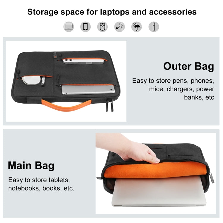 HAWEEL 13.0インチ スリーブケース ジッパーブリーフケース ラップトップハンドバッグ Macbook、Samsung、Lenovo Thinkpad、Sony、DELL Alienware、CHUWI、ASUS、HP対応 13インチ〜13.5インチノートパソコン用、13.0〜13.5インチ