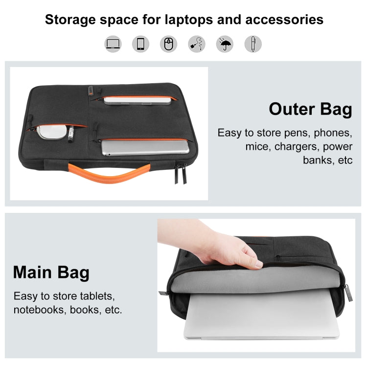 HAWEEL 13.0インチ スリーブケース ジッパーブリーフケース ラップトップハンドバッグ Macbook、Samsung、Lenovo Thinkpad、Sony、DELL Alienware、CHUWI、ASUS、HP対応 13インチ〜13.5インチノートパソコン用、13.0〜13.5インチ