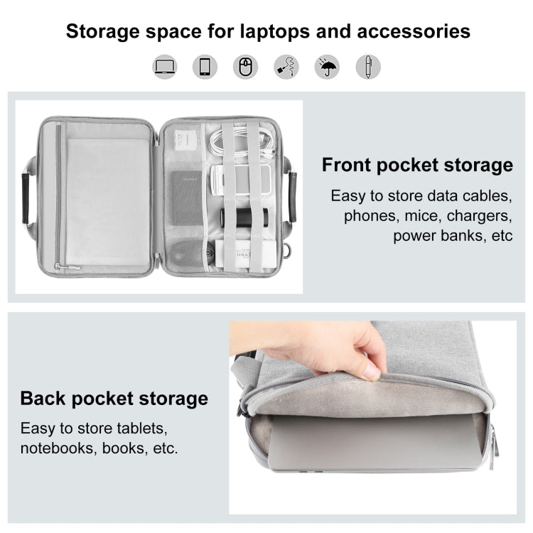 HAWEEL 15.0インチ〜16.0インチ ブリーフケース クロスボディ ラップトップバッグ Macbook、Lenovo Thinkpad、ASUS、HP対応 15.0インチ〜16.0インチ