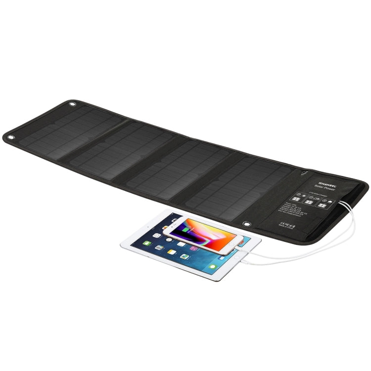 HAWEEL 28W折りたたみ式ソーラーパネル充電器 5V 3A最大デュアルUSBポート付き、28Wパネル(B)