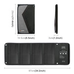 HAWEEL 28W折りたたみ式ソーラーパネル充電器 5V 3A最大デュアルUSBポート付き、28Wパネル(B)